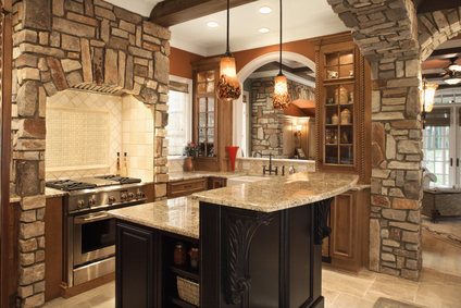 Kitchen with rock trim Vandalia Ohio